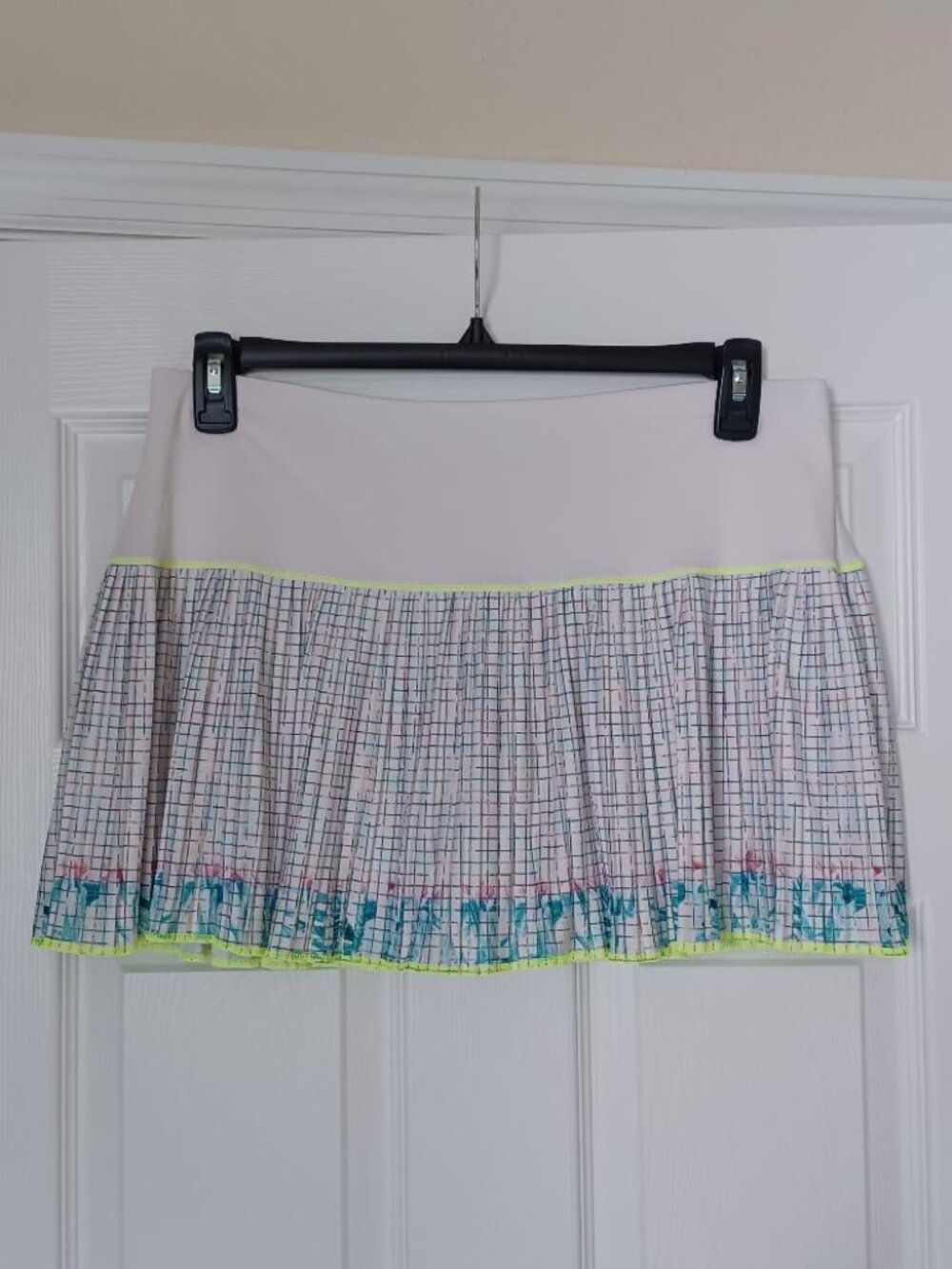 EUC Lucky in Love Pleated Grid Print Skater Skirt/Skort Size XL (16)